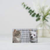 Carte De Visite Chien Chat Animaux de compagnie Grooming Salon Car (Debout devant)