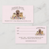 Carte De Visite Chien Chat Grooming Petsitter store Rendez-vous (Devant / Derrière)