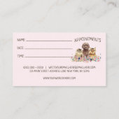 Carte De Visite Chien Chat Grooming Petsitter store Rendez-vous (Dos)