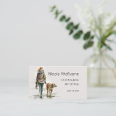 Carte De Visite Chien Chat Services de soins pour animaux de compa (Debout devant)