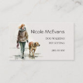 Carte De Visite Chien Chat Services de soins pour animaux de compa (Devant)