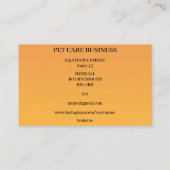 Carte De Visite Chien, Chat, Silhouettes d'oiseaux, Grooming pour  (Dos)