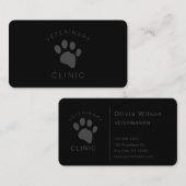 Carte De Visite Chien Chat Vétérinaire Clinique Vétérinaire Seul C (Devant / Derrière)
