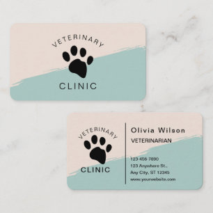Carte De Visite Chien Chat Vétérinaire Clinique Vétérinaire Seul C