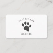 Carte De Visite Chien Chat Vétérinaire Clinique Vétérinaire Seul C (Devant)