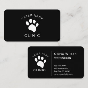 Carte De Visite Chien Chat Vétérinaire Clinique Vétérinaire Seul C