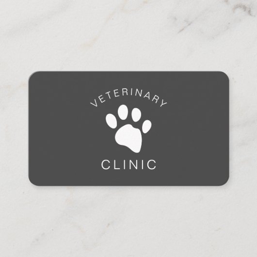Carte De Visite Chien Chat Vétérinaire Clinique Vétérinaire Seul C (Devant)