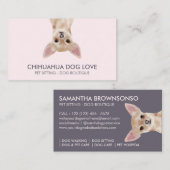 Carte De Visite Chien Chihuahua (Devant / Derrière)