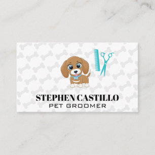 Carte De Visite Chien chiot mignon Outils de toilettage