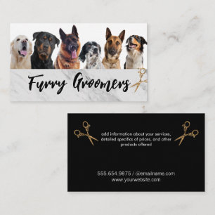 Carte De Visite Chien Ciseaux Groomers