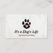 Carte De Visite Chien Coeur Paw Animaux de compagnie Services de d (Devant)