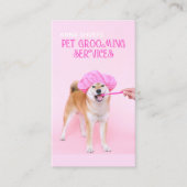 Carte De Visite Chien dans Douche Casquette Animaux de compagnie S (Devant)