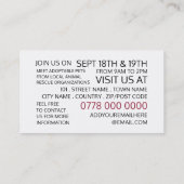 Carte De Visite Chien dans Red Blanket, Pet Adoption Evénement Pub (Dos)