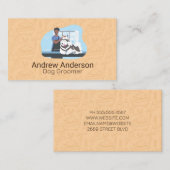 Carte De Visite Chien de bain Groomer (Devant / Derrière)