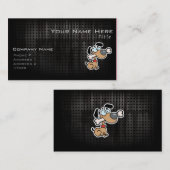 Carte De Visite Chien de bande dessinée ; Grunge (Devant / Derrière)