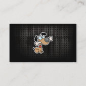 Carte De Visite Chien de bande dessinée ; Grunge (Dos)