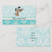 Carte De Visite Chien de bande dessinée ; Mignon (Devant / Derrière)