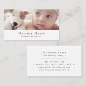 Carte De Visite Chien de bébé et de jouets, Babysitter, Garderie,  (Devant / Derrière)