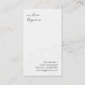 Carte De Visite Chien de Berger Moderne (Dos)