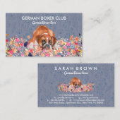 Carte De Visite Chien de boxe allemand (Devant / Derrière)