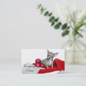 Carte De Visite Chien de chiwawa de Noël (Debout devant)