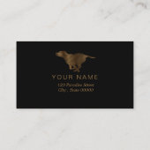 Carte De Visite Chien de course avec Gold Scribble (Dos)