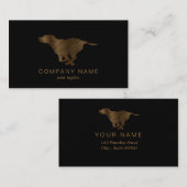Carte De Visite Chien de course avec Gold Scribble (Devant / Derrière)