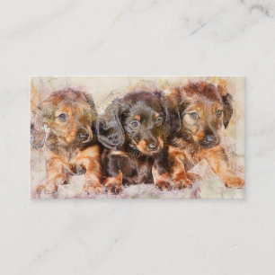 Carte De Visite Chien de Dachshund Wiener