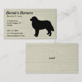 Carte De Visite Chien de montagne bernois (Devant / Derrière)