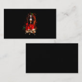 Carte De Visite Chien de Noël Cavalier King Charles Spaniel (Devant / Derrière)