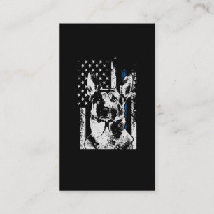 Carte De Visite Chien de police belge de la Ligne Bleue Mince