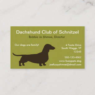 Carte De Visite Chien de saucisses du chien de saucisse d'animal