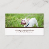 Carte De Visite Chien de terrain location Puppy Park (Dos)