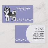Carte De Visite Chien de traîneau sibérien de bande (Devant / Derrière)