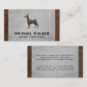 Carte De Visite Chien debout et alerte (Devant / Derrière)