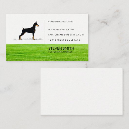 Carte De Visite Chien debout | Parc (Devant / Derrière)