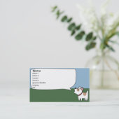 Carte De Visite Chien d'écorcement - affaires (Debout devant)