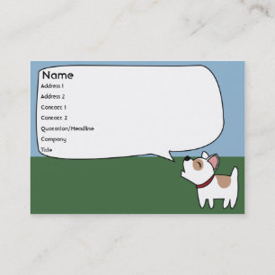 Carte De Visite Chien d'écorcement - potelé