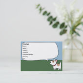 Carte De Visite Chien d'écorcement - potelé (Debout devant)