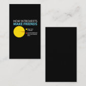 Carte De Visite Chien drôle de graphique circulaire de l'Extrovert (Devant / Derrière)