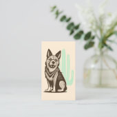 Carte De Visite chien du désert (Debout devant)