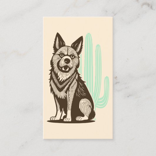 Carte De Visite chien du désert (Devant)