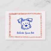 carte de visite chien écriture Doodle (Devant)
