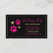 Carte De Visite Chien élégant animal de compagnie Empreinte de pat (Devant)