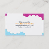 Carte De Visite Chien éleveur Boston Terrier Chien Chien Plum Bleu (Dos)