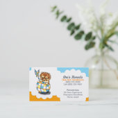 Carte De Visite Chien éleveur Pomeranian Chiot bleu Citrus (Debout devant)