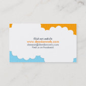 Carte De Visite Chien éleveur Pomeranian Chiot bleu Citrus (Dos)