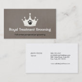 Carte De Visite Chien Empreinte de patte Walker et Groomer (Devant / Derrière)