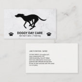 Carte De Visite Chien en course | Services pour animaux (Devant / Derrière)