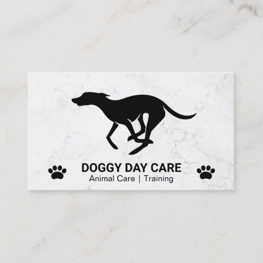 Carte De Visite Chien en course | Services pour animaux (Devant)